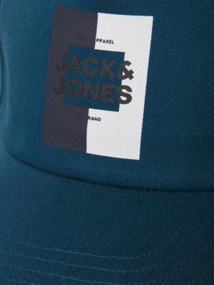 Шапка с козирки Jack & Jones синьо