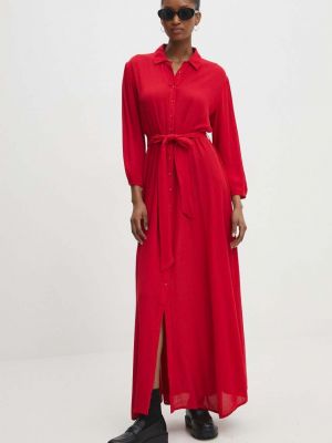 Sukienka długa Answear Lab czerwona