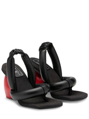 Kožené sandály z imitace kůže Yume Yume černé