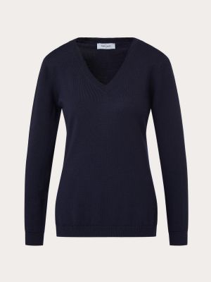 Jersey de lana de tela jersey Gran Sasso azul