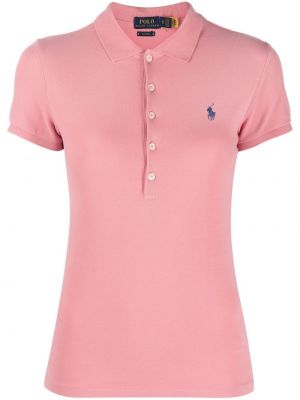 Brodert poloskjorte Polo Ralph Lauren rosa