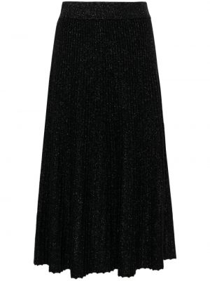 Midi φούστα κασμίρ Lisa Yang μαύρο