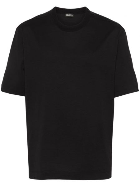 Bavlnené tričko Zegna čierna