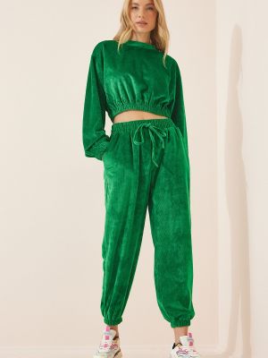 Aksamitny garnitur Happiness İstanbul zielony