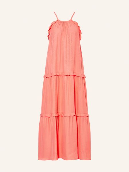 Sukienka długa z falbankami Lala Berlin różowa