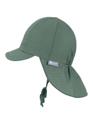 Jednofarebný bavlnený klobúk s aplikáciou Sterntaler - zelená