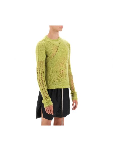 Sweter z okrągłym dekoltem Rick Owens zielony