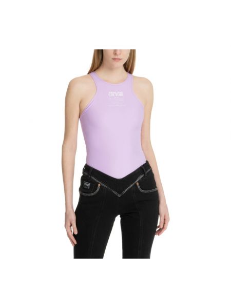 Body con estampado Versace Jeans Couture violeta