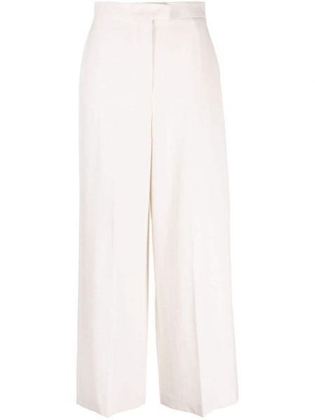 Μάλλινο παντελόνι Fendi λευκό