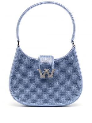 Чанта за ръка с кристали Alexander Wang синьо