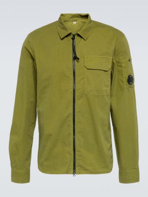 Bavlnená košeľa C.p. Company zelená