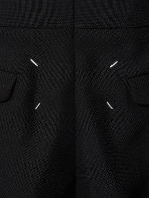 Vlnené rovné nohavice Maison Margiela čierna