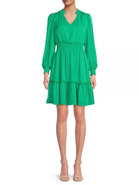 Платье мини с v-образным вырезом Nannette зеленое