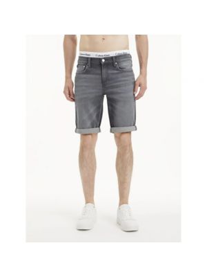 Shorts en jean slim Calvin Klein gris