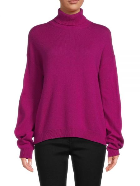Бархатный кашемировый свитер Velvet розовый
