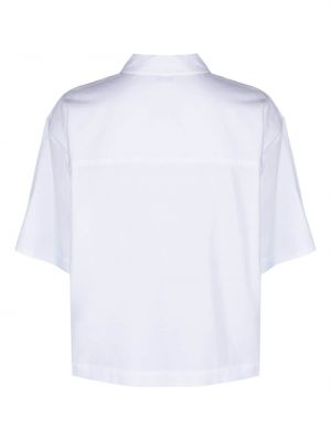 Chemise en coton avec manches courtes Dkny blanc
