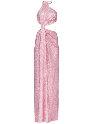 Βραδινό φόρεμα με πετραδάκια Area ροζ