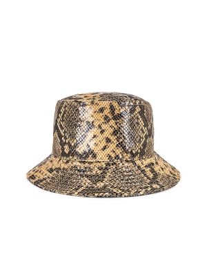 Sombrero de estampado de serpiente Retrofete marrón