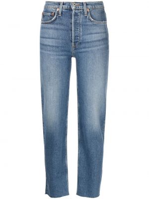 Straight leg jeans a vita alta Re/done blu