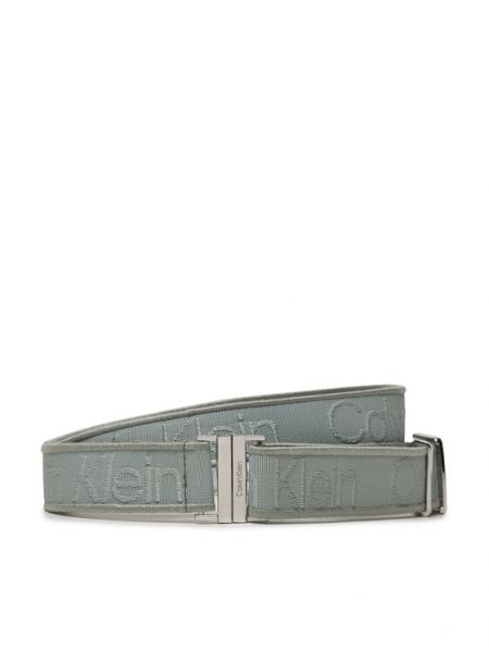 Žakárový pásek Calvin Klein šedý