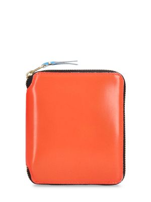 Cartera de cuero Comme Des Garçons Wallet naranja