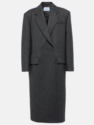 Cappotto di lana Prada grigio