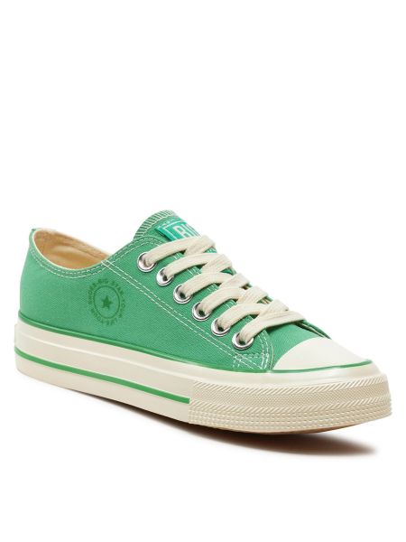 Scarpe in tela con motivo a stelle Big Star Shoes verde