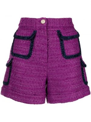 Kratke hlače iz tvida Edward Achour Paris vijolična