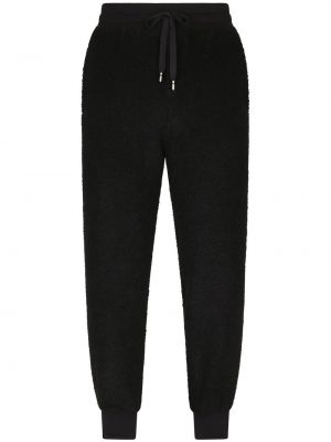 Fleecové sportovní kalhoty Dolce & Gabbana černé
