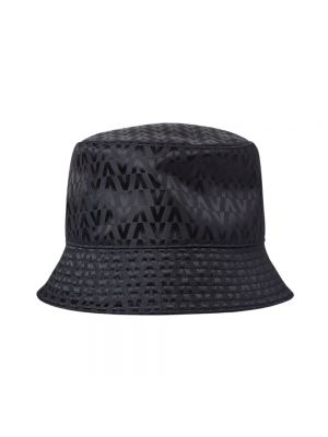 Jacquard beidseitig tragbare mütze Valentino schwarz