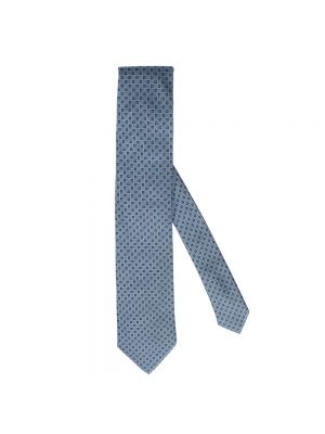 Jedwabny krawat Ermenegildo Zegna niebieski