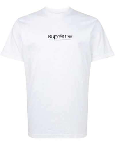 Majica s potiskom Supreme bela