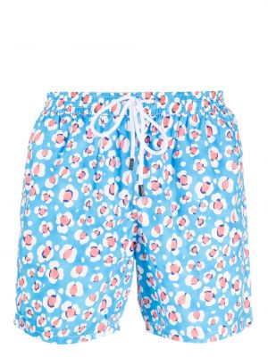 Kratke hlače s cvetličnim vzorcem s potiskom Barba modra