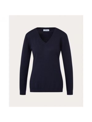 Jersey de lana de tela jersey Gran Sasso azul