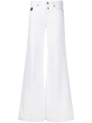 Τζιν σε φαρδιά γραμμή Versace Jeans Couture λευκό