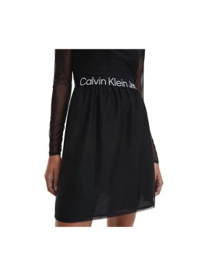 Mini vestido de malla Calvin Klein negro