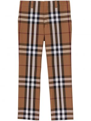 Pantalones a cuadros Burberry marrón