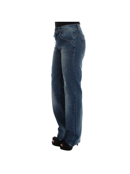 Jeansy skinny slim fit bawełniane Ermanno Scervino niebieskie