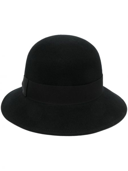 Borsalino Mary wool cloche hat - Noir