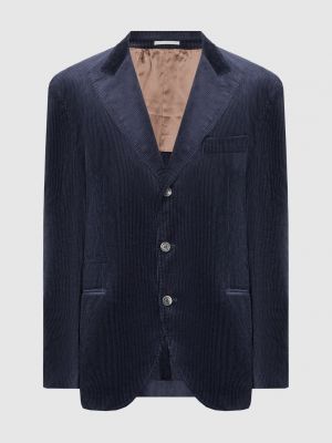 Синій вельветовий піджак Brunello Cucinelli