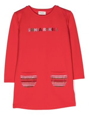 Suora mekko tytöille Sonia Rykiel Enfant punainen