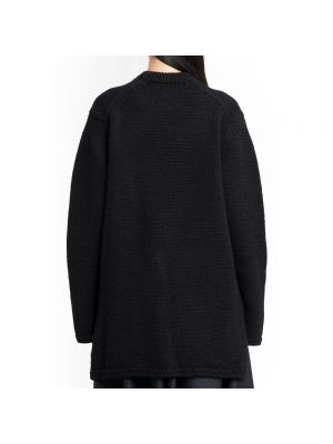 Jersey de lana de tela jersey de cuello redondo Comme Des Garçons negro