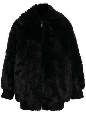 Manteau de fourrure Gucci noir