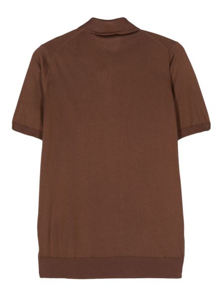 Šilkinis polo marškinėliai Colombo ruda