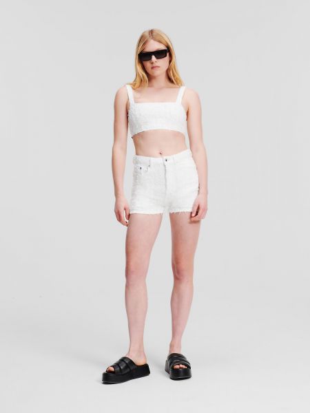 Kelnės Karl Lagerfeld Jeans balta