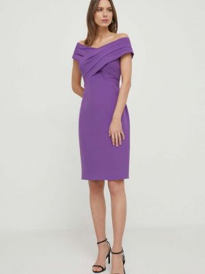 Uska mini haljina Lauren Ralph Lauren ljubičasta