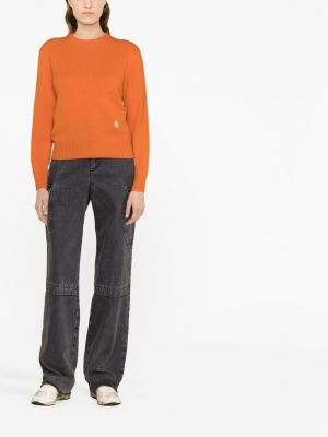 Džemperis ar apaļu kakla izgriezumu Sporty & Rich oranžs