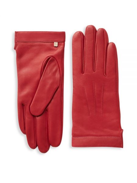 Кожаные перчатки Bruno Magli красные