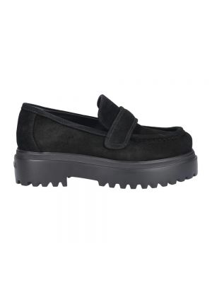 Loafers z nubuku Le Silla czarne