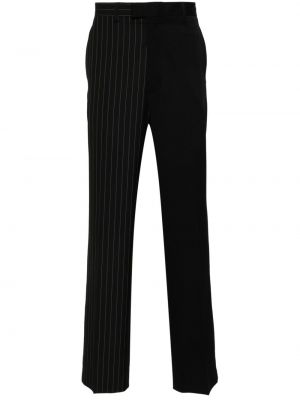 Prugaste hlače ravnih nogavica Mm6 Maison Margiela crna